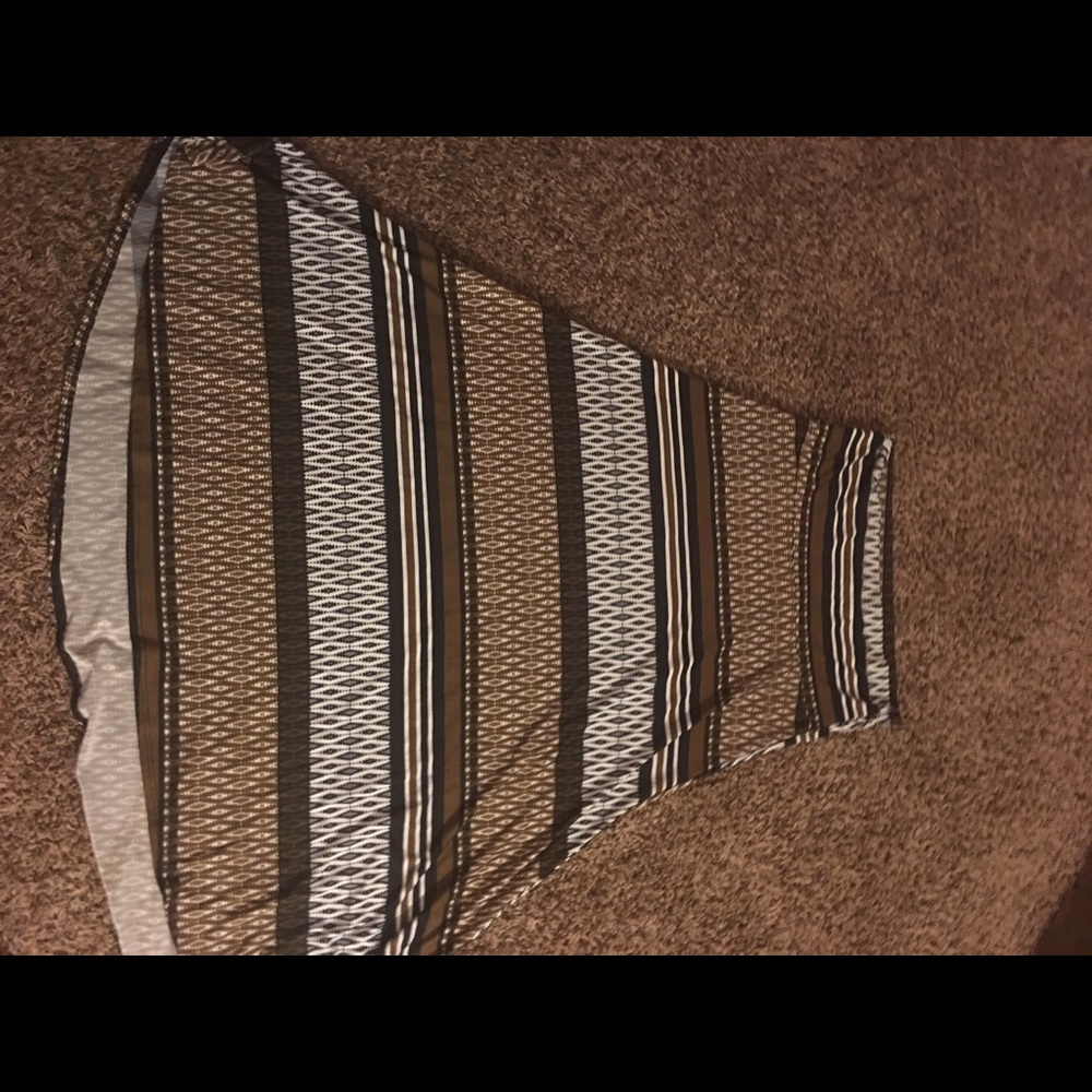 LulaRoe XL Brown Patterned Maxi